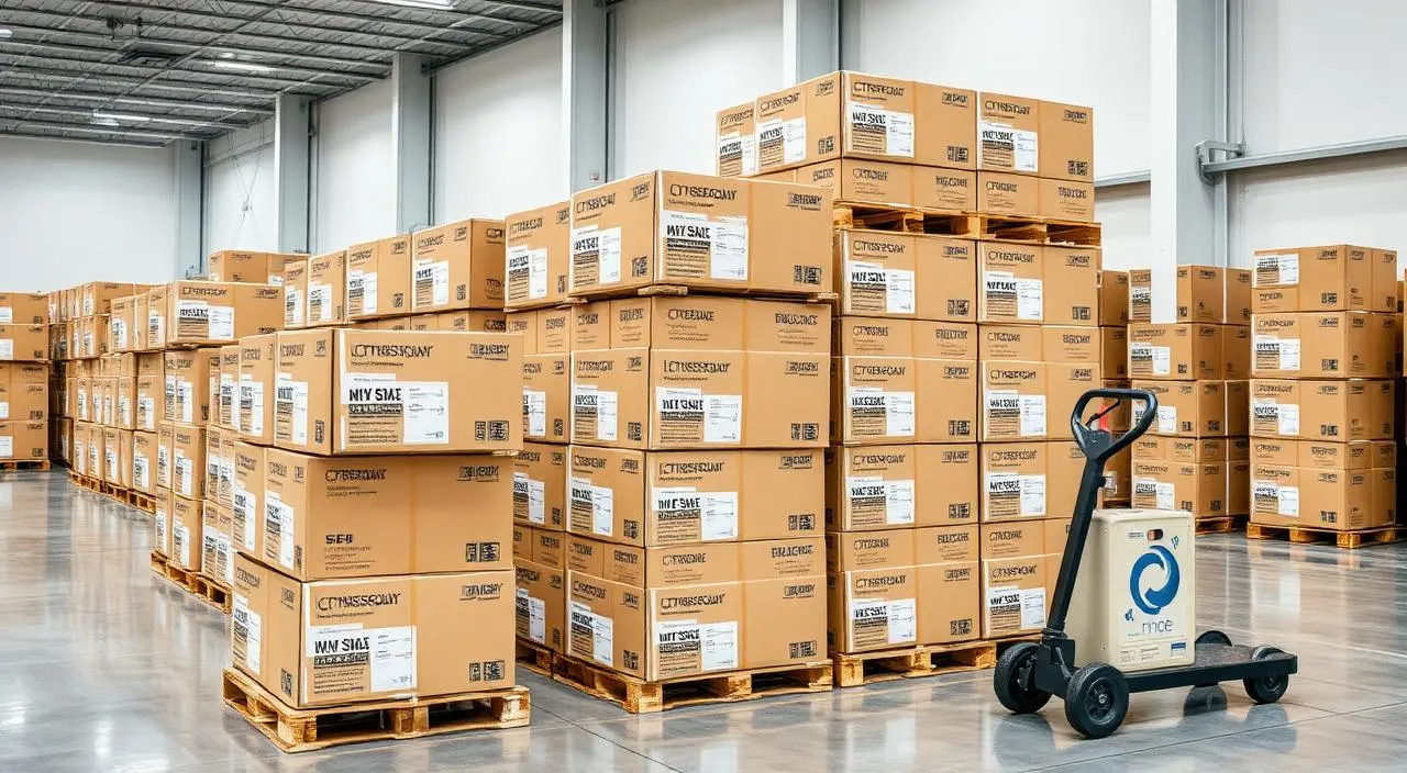 Transporte de materiais promocionais e kits corporativos paletizados